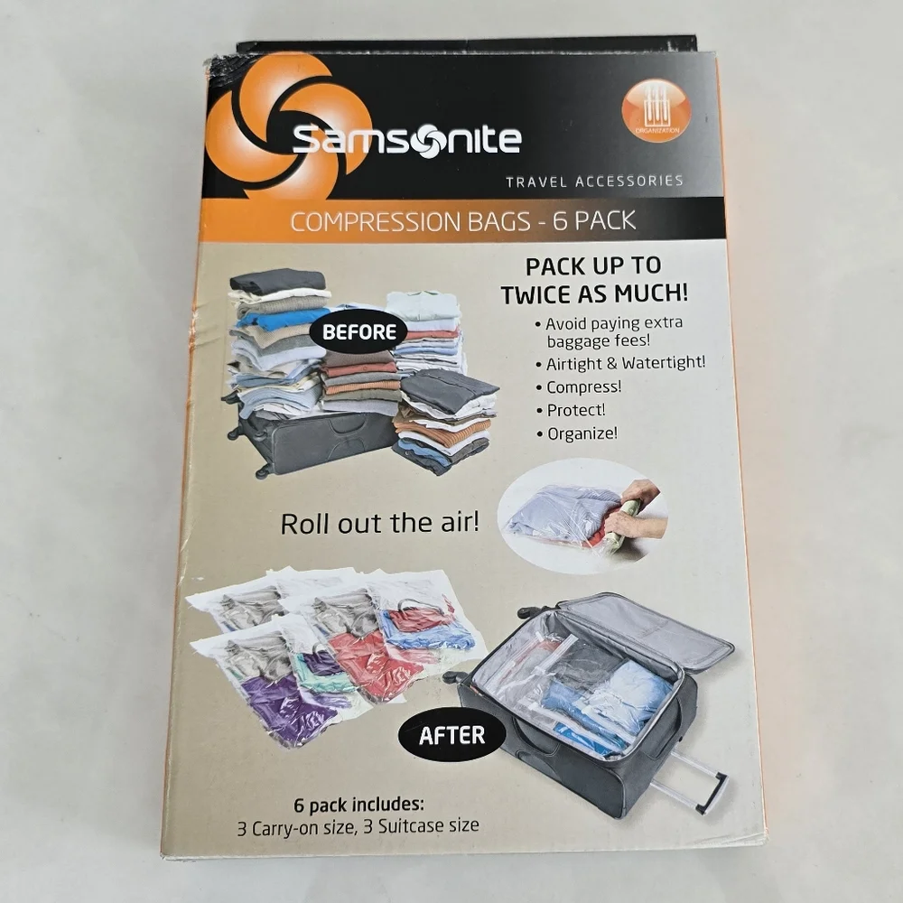 Samsonite Compression Bags - Black and Gray